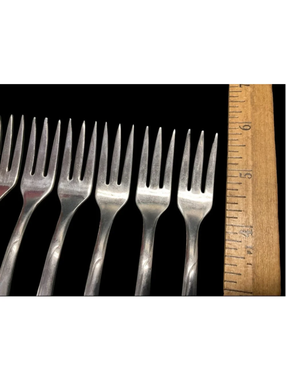 Set of 10 Mar-Crest Stainless Steel Cocktail Forks – USA – MCM Atomic Starburst